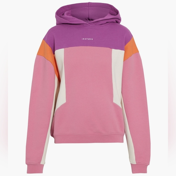 NWT IRO Paris Susane Color-block French Cotton-terry Hoodie - Picture 2 of 7